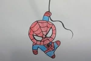 How to draw a Cute Spiderman Step by Step