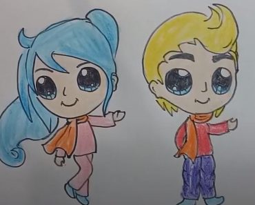 How to draw Boy and girl cute and easy