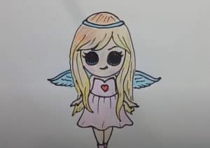 How to draw a cute Angel Step by Step
