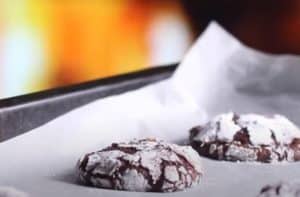 Almond and Chocolate Crinkle Cookies