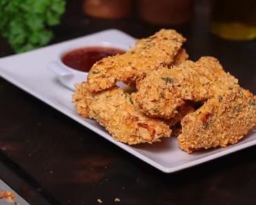 Baked Cornflake Crusted Chicken Strips Recipe