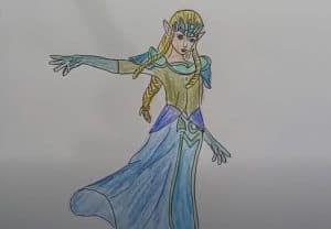 How to draw Princess from Zelda