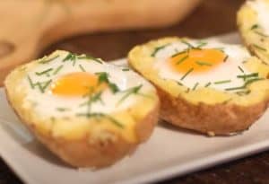 Twice Baked Potato with Egg on Top