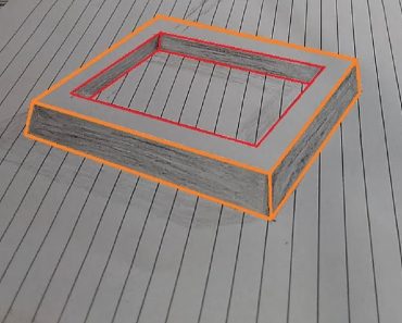 How to draw a 3D floating frame - 3D Trick Art on paper