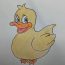 How to draw a cartoon Duck