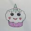 How to draw a cupcake unicorn cute and easy