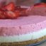 No-Bake White Chocolate Strawberry Mousse Cake Recipe