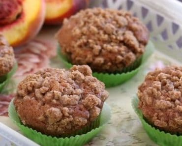 Peach Crumble Muffins