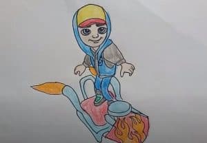 How to draw Jake from Subway surfers