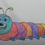 How to draw a worm cute and easy