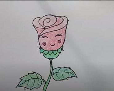 HOW TO DRAW A CUTE ROSE