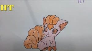 How to Draw Cute Vulpix from Pokemon