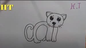 How to draw a Cartoon Cat.