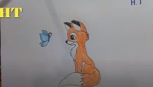 How to draw a cute fox