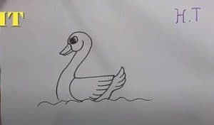 how to draw the number 2 into a duck