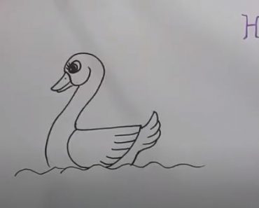 how to draw the number 2 into a duck