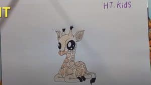 How To Draw A Cartoon Giraffe