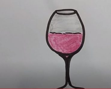How To Draw A WINE GLASS