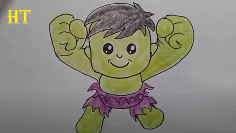 How To Draw Baby HULK