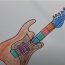 How To Draw Electric Guitar For Baby