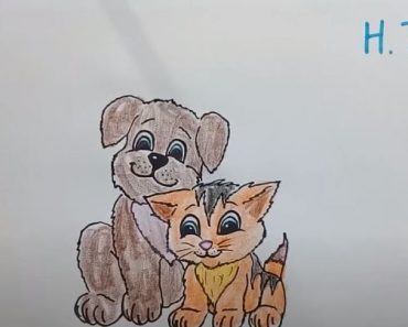 How to Draw Dog and Cat Cute