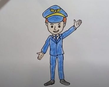 How To Draw A Pilot Easy Step By Step