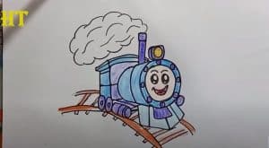 How To Draw A Train Cute And Easy Step By Step