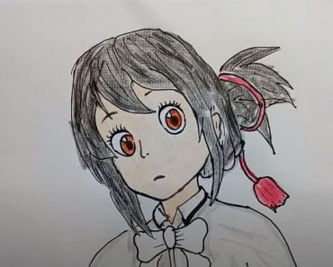 How To Draw Mitsuha From Your Name Easy Step By Step