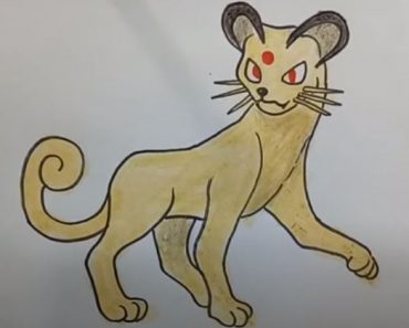 How To Draw Persian From Pokemon Easy Step By Step