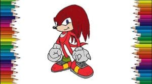 How to draw Knuckles the Echidna Easy Step By Step