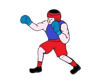 How To Draw A Boxer Boxing cartoon Step By Step