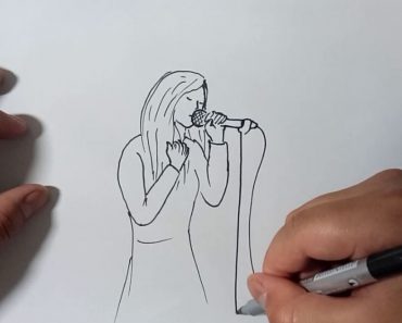 How To Draw A Singer Step By Step