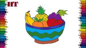How To Draw A Fruit bowl Easy Step By Step