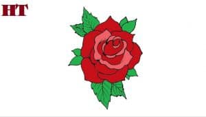 How To Draw A Rose Tattoo Easy