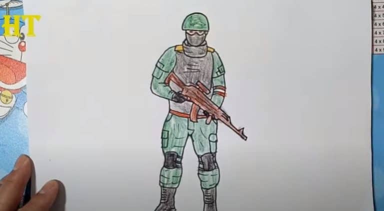 How To Draw A Soldier Easy Step By Step - Entertainment for All