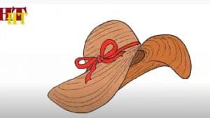 How To Draw A Straw Hat Easy Step By Step