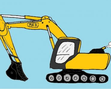 How To Draw An Excavator Easy Step By Step
