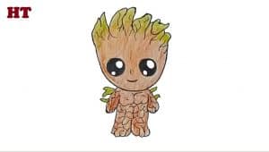 How To Draw Baby Groot 
