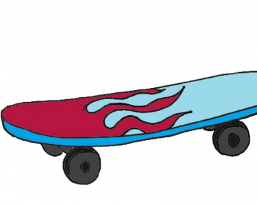 How to Draw a Skateboard step by step