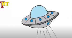 How to draw a UFO step by step