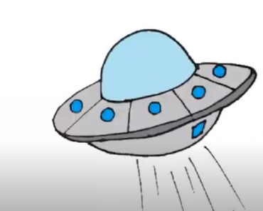 How to draw a UFO step by step