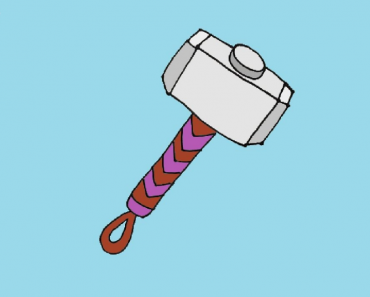 How to draw thor hammer easy step by step