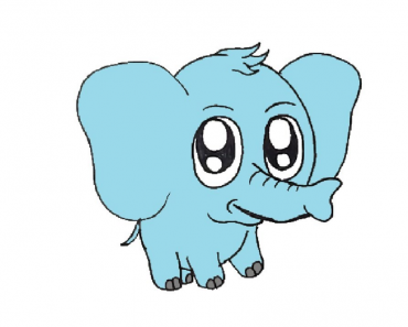How to draw a cartoon Elephant