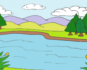 How to Draw a Lake step by step