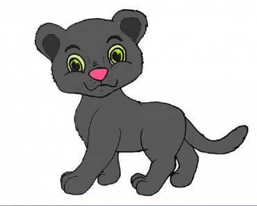 How to draw a cute Panther step by step