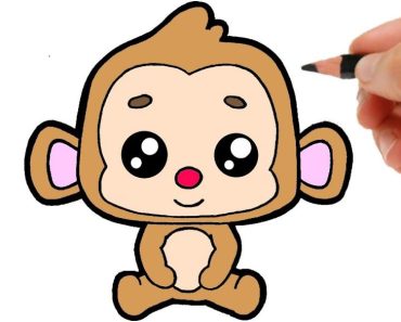Easy to draw cute monkey step by step
