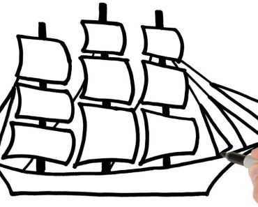 How to draw a ship step by step