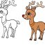 How to draw reindeer step by step