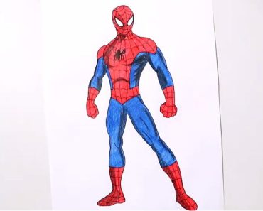 How to draw spider man step by step