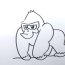 How to Draw gorillas step by step